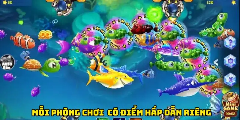 Mỗi phòng chơi trong game có điểm hấp dẫn riêng